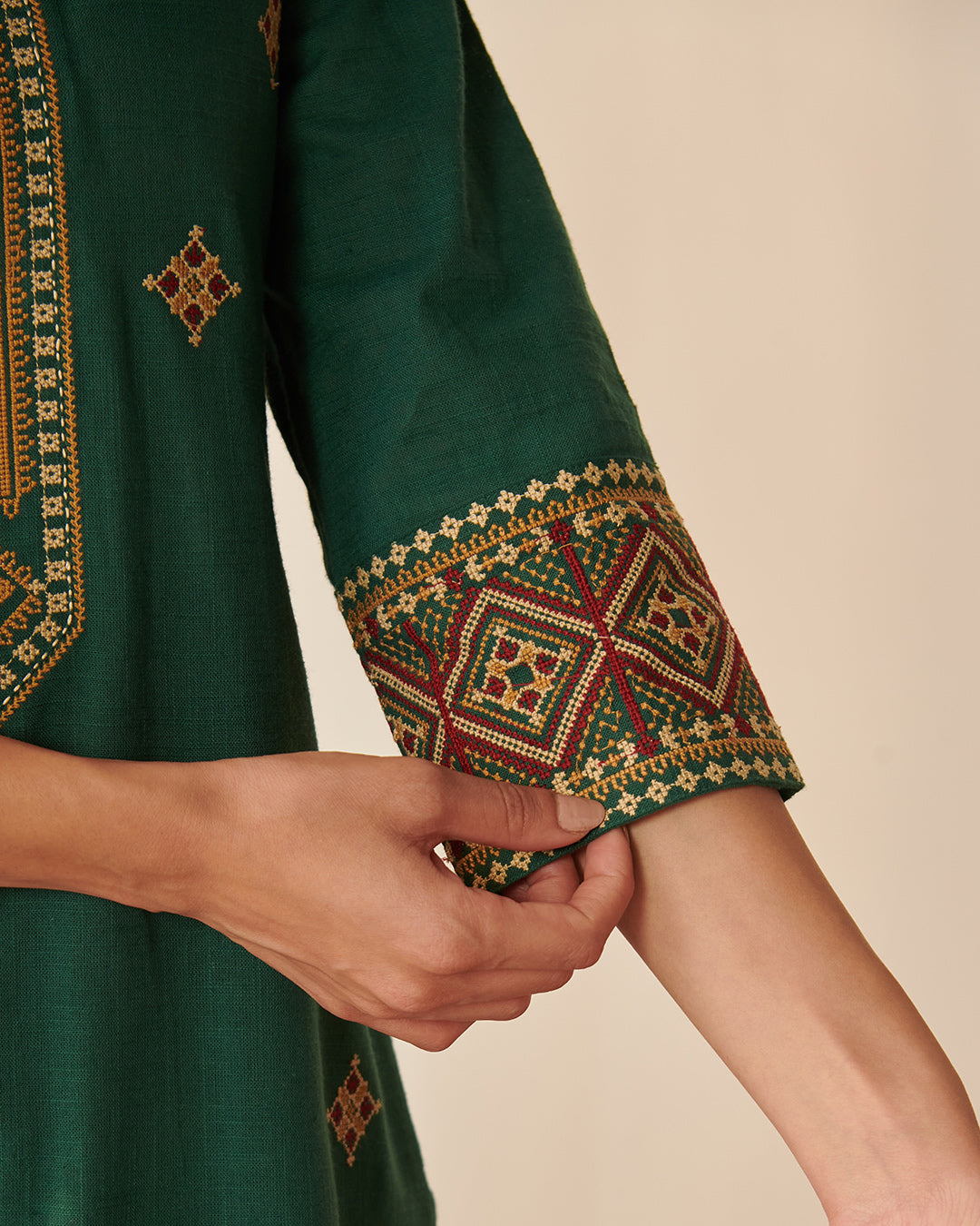 Mehraab Mira Green Kurta