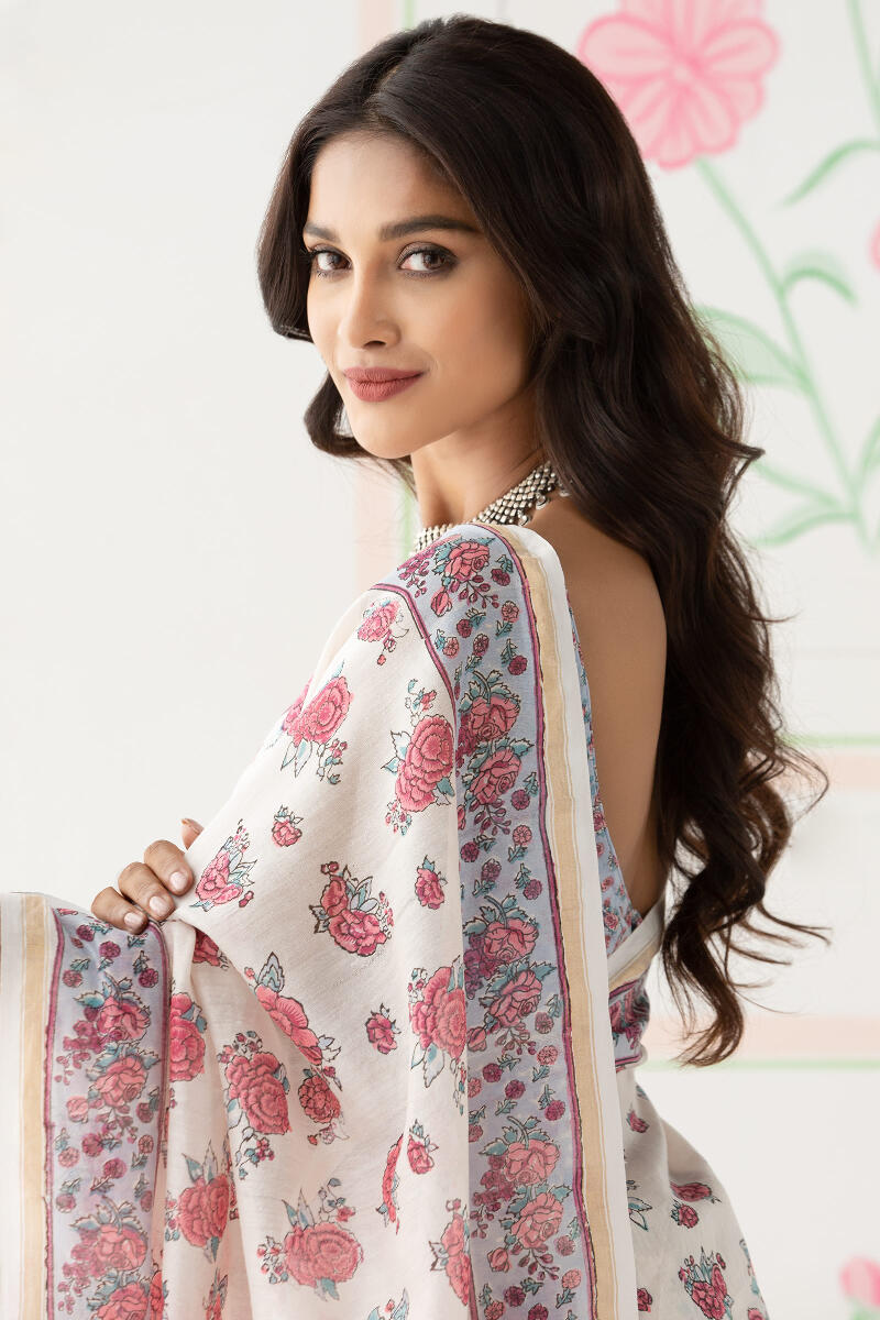 Gulbarg Nazma Sanganeri Chanderi Saree