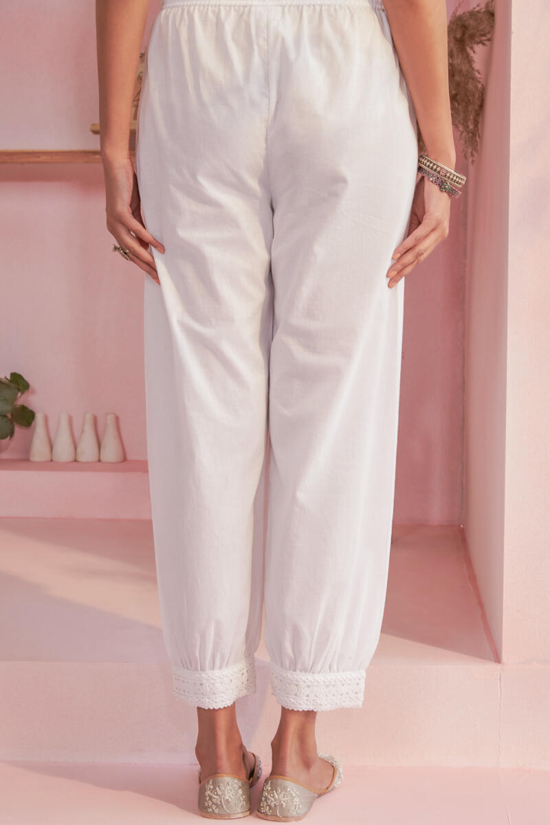 Raahat White Izhaar Pants