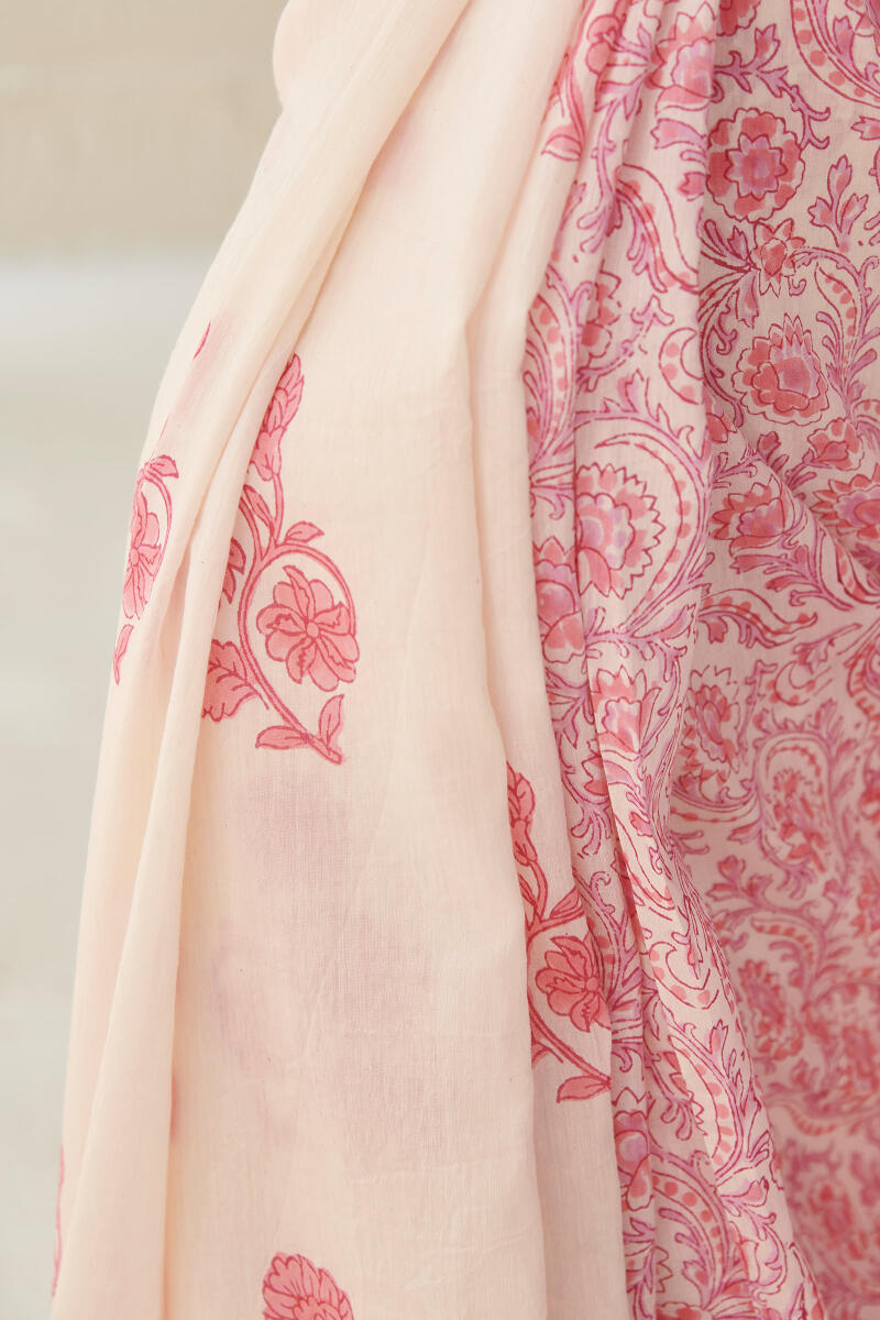 Nasrine Kiara Sanganeri Cotton Silk Saree