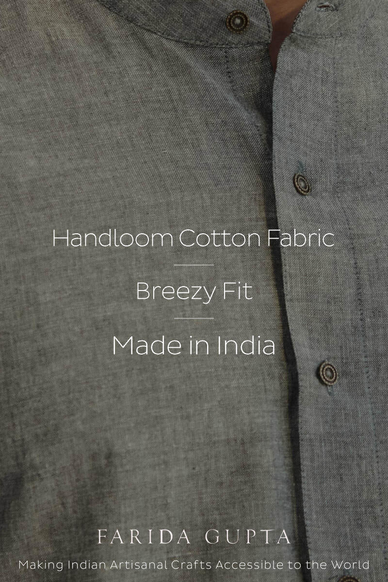 Zaid Grey Handloom Shirt