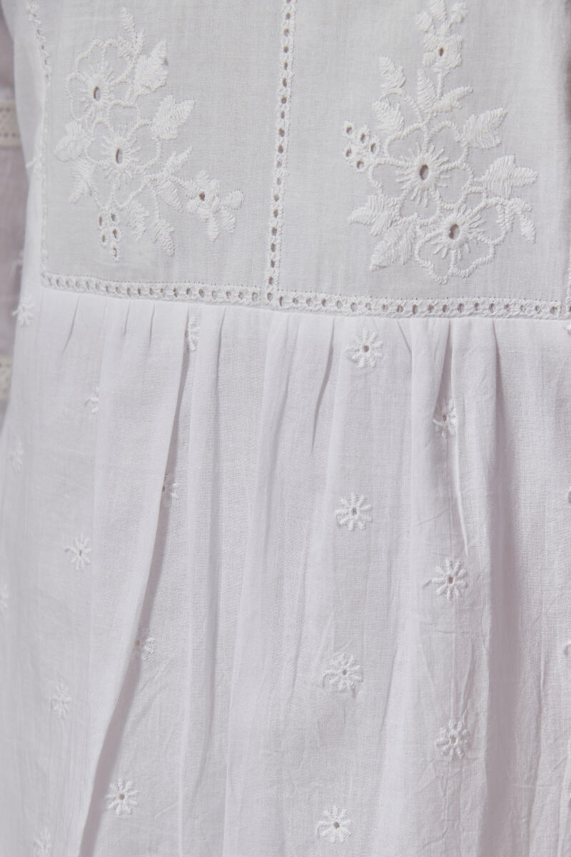 Raahat Ruhi White Schiffli Dress