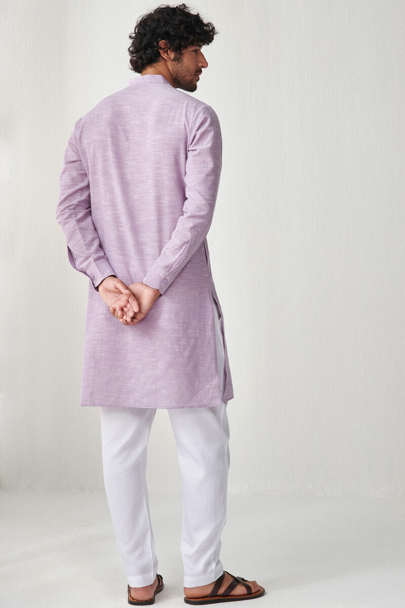Zaid Lilac Handloom Kurta