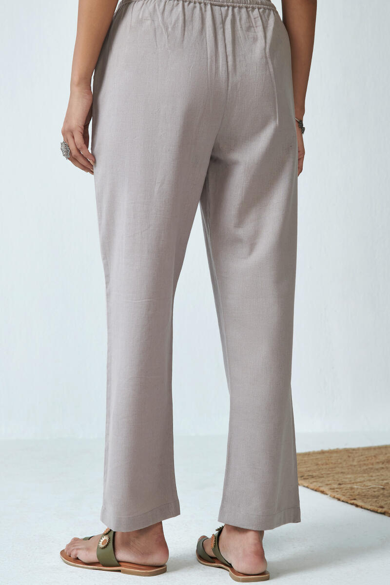 Roza Sage Grey Flex Cotton Pants