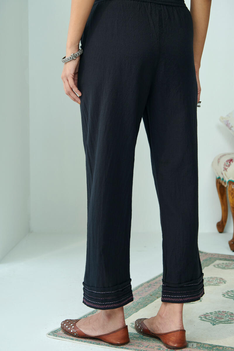 Kashida Black Handloom Farsi