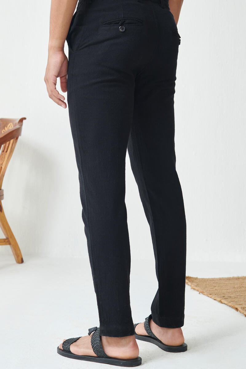 Zaid Aayan Black Handloom Pants