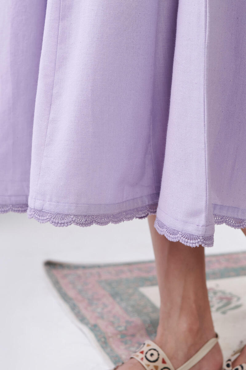 Roza Sabia Lilac Handloom Dress