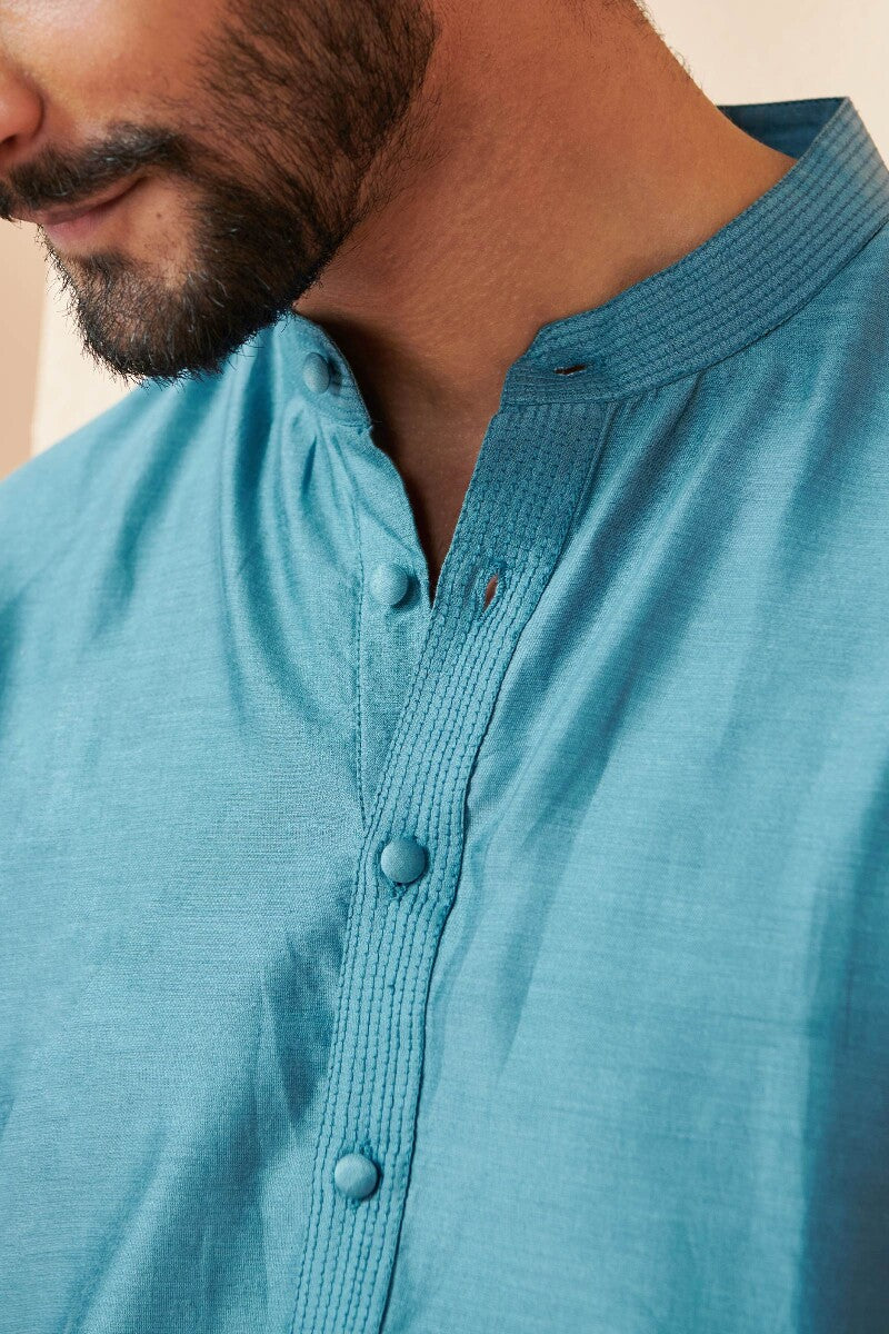 Shirin Arsh Blue Chanderi Kurta