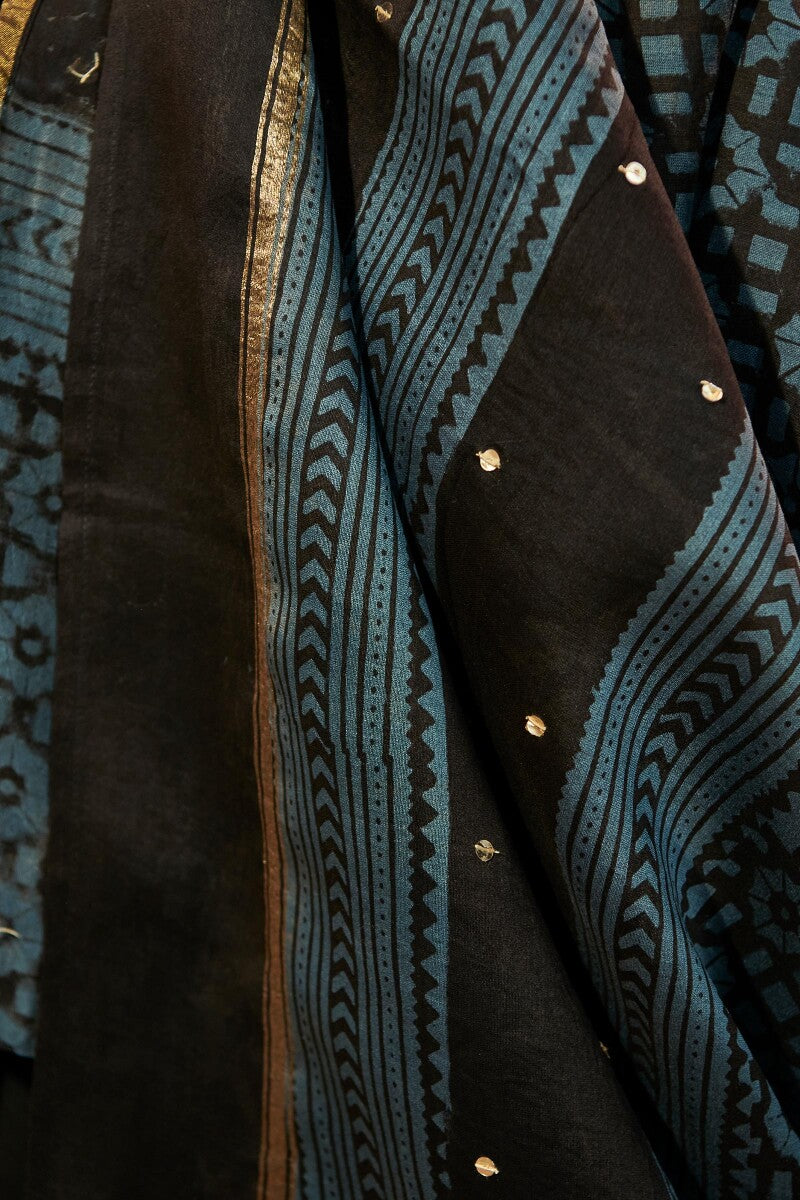 Shirin Zaira Ajrak Chanderi Dupatta