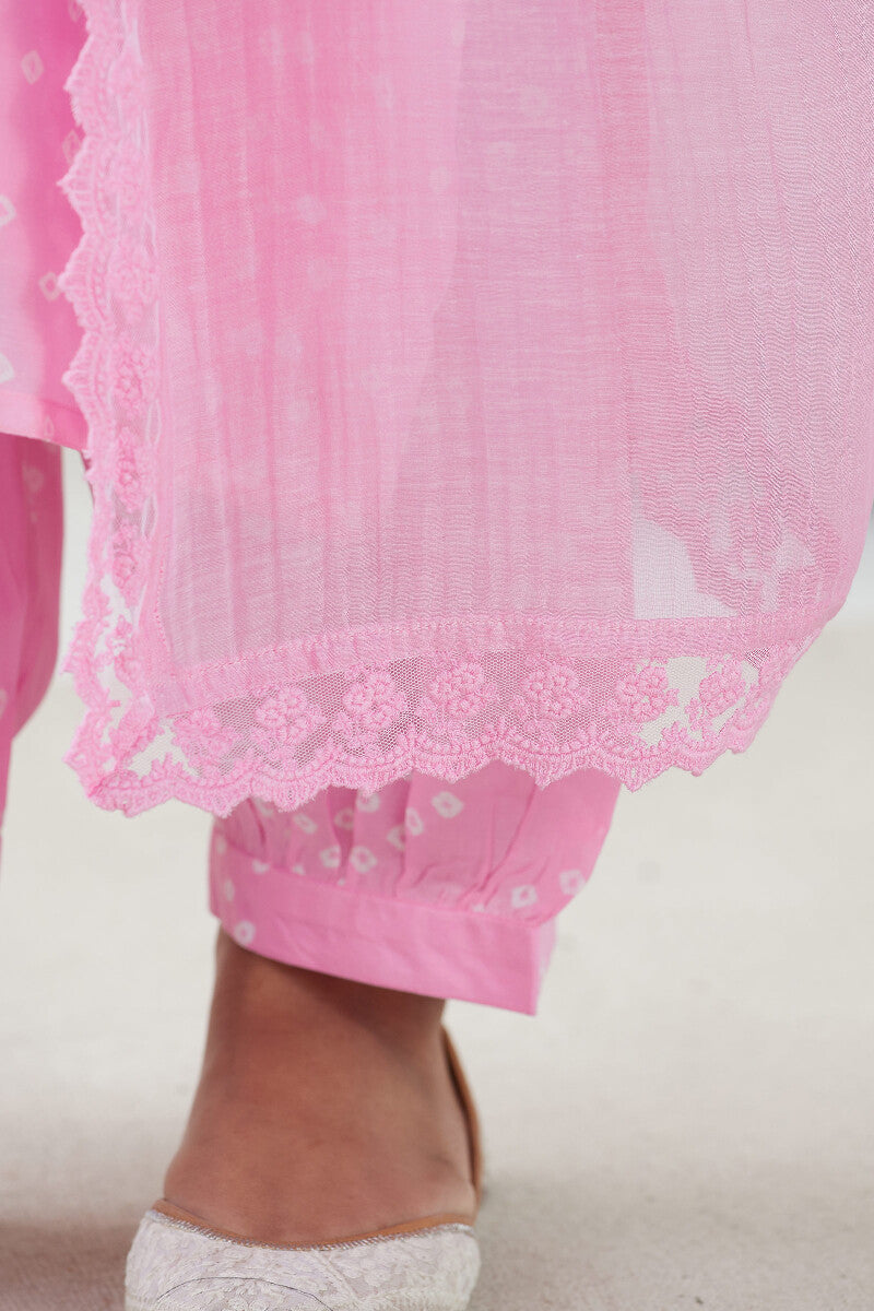 Gauhar Afroza Pink Cotton Silk Dupatta