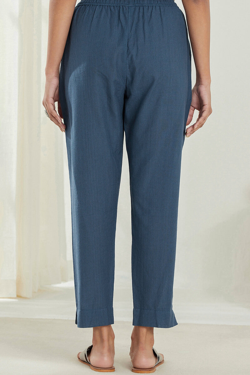 Naadirah Layla Blue Handloom Narrow Pants