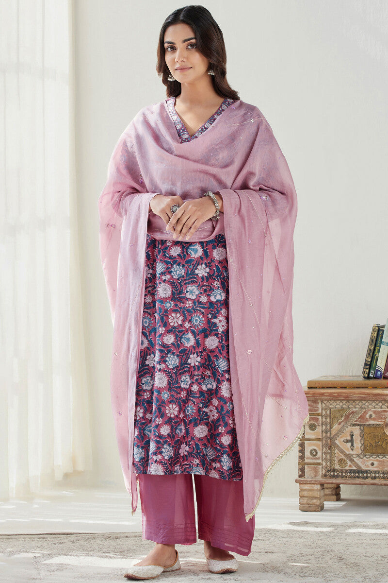 Gauhar Nazma Sanganeri Chanderi Kurta
