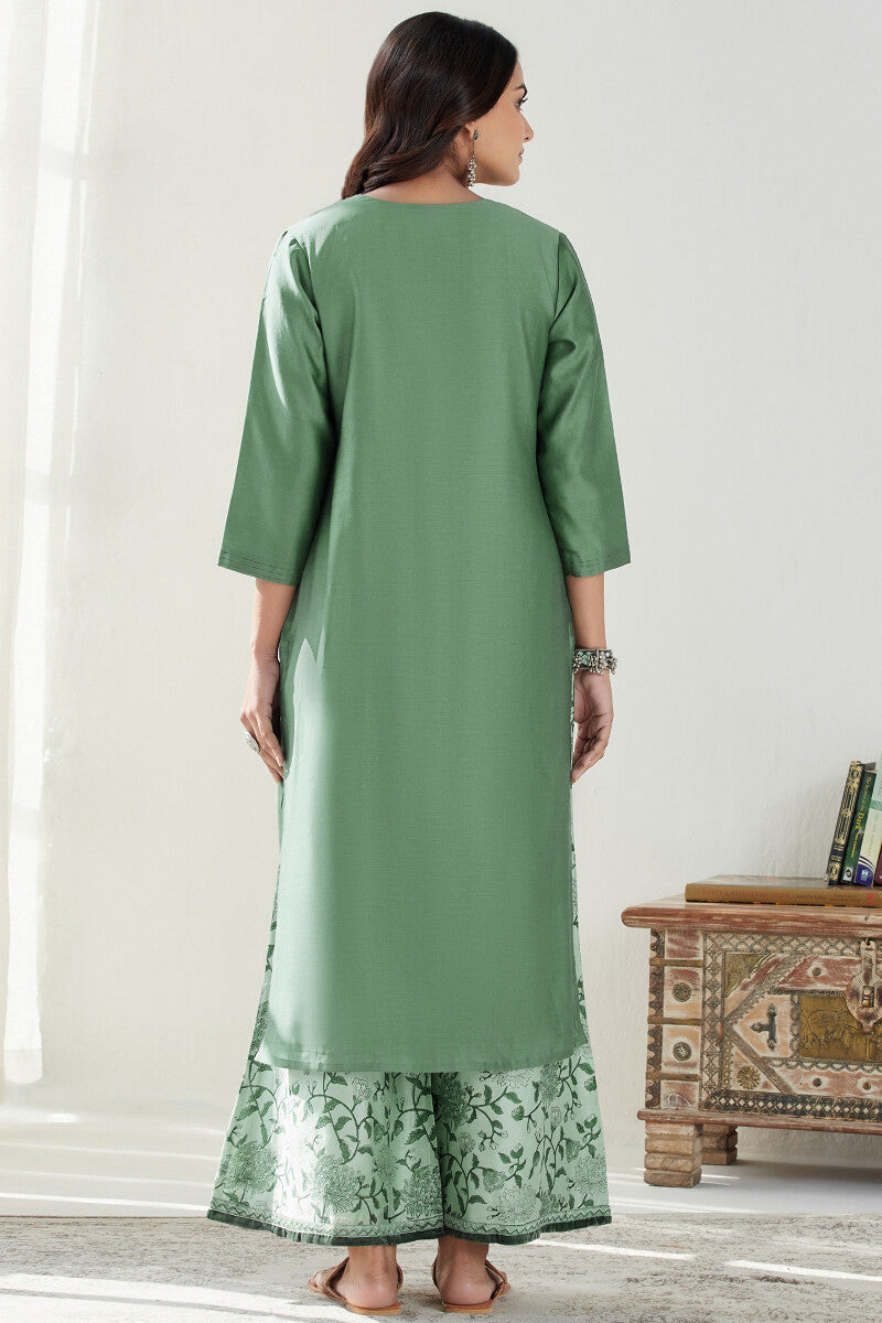Gauhar Maira Green Chanderi Kurta