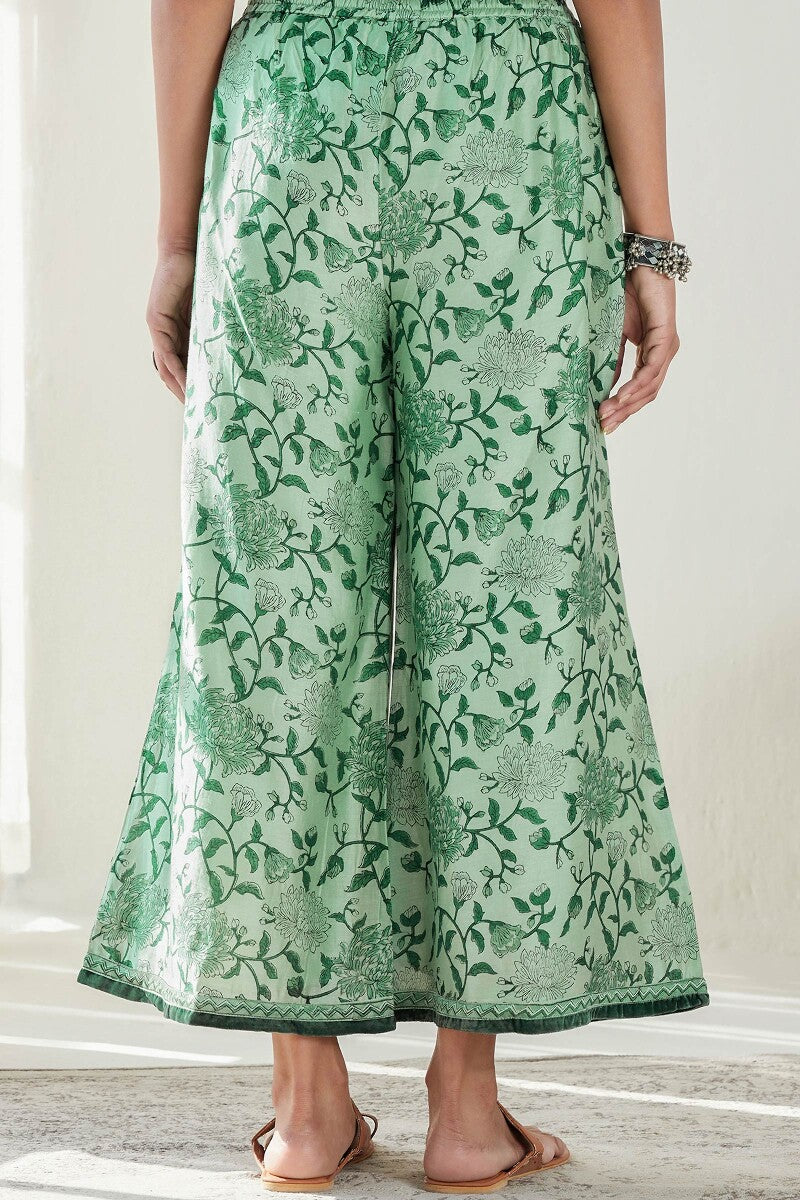 Gauhar Maira Green Sanganeri Chanderi Palazzo