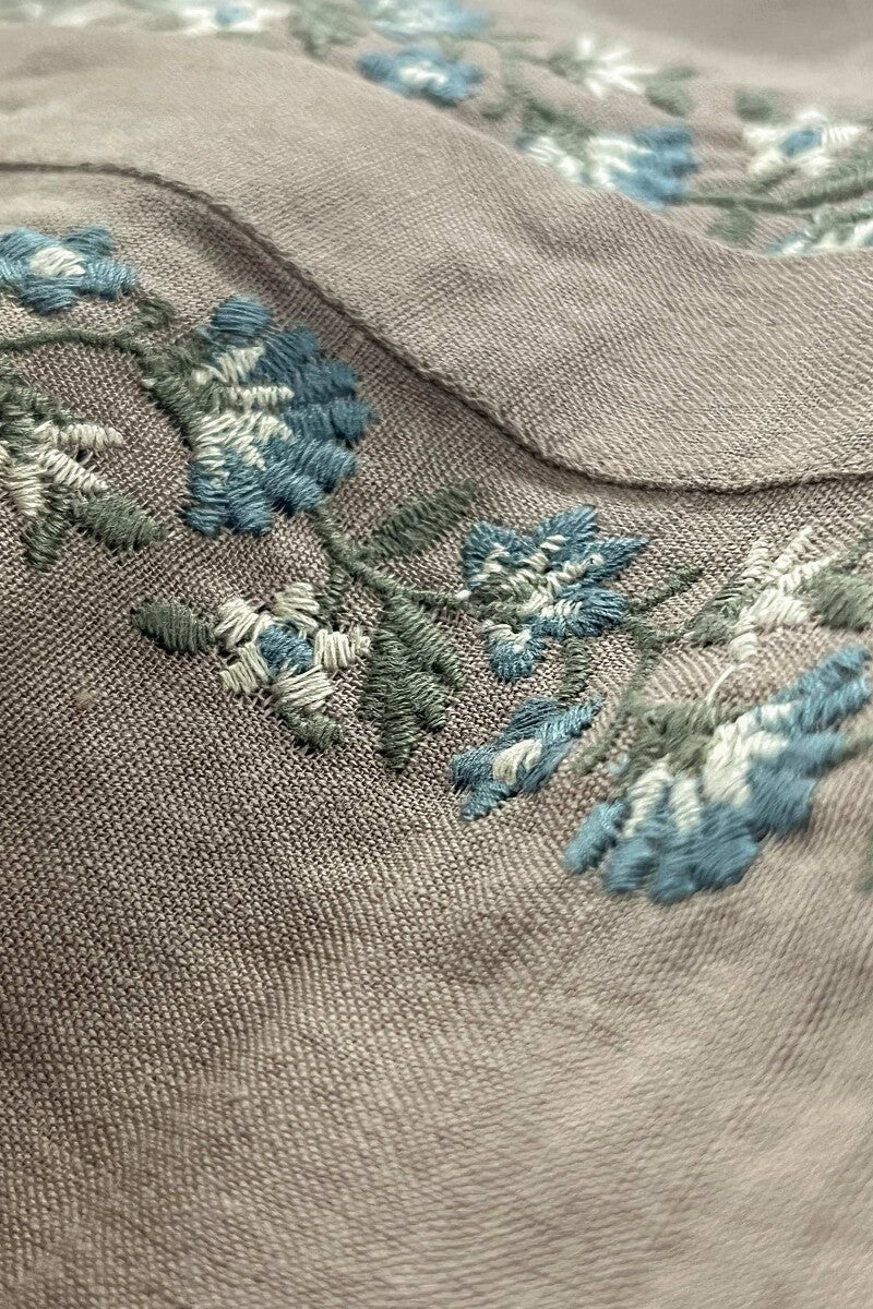 Roza Saira Beige Cotton Linen Kurta