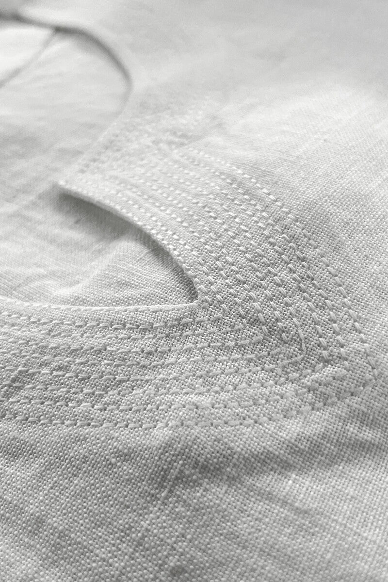 Roza Mirza Linen White Kurta