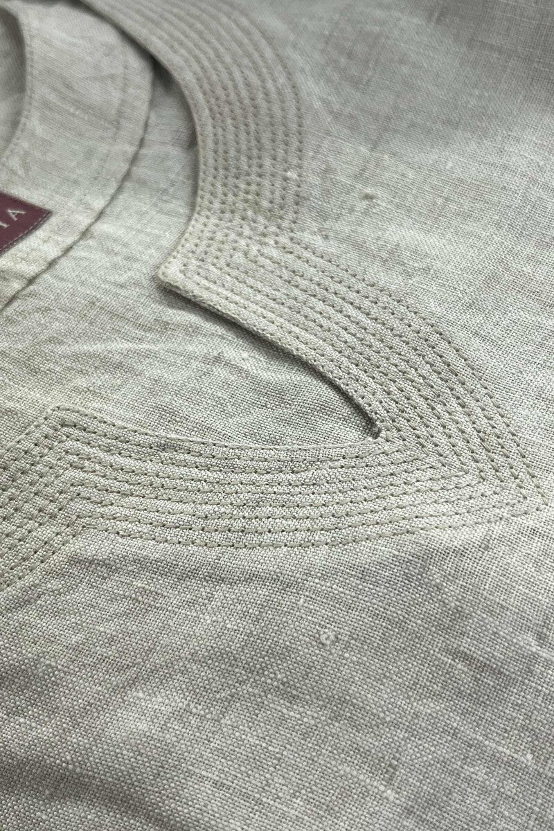 Roza Mirza Linen Beige Kurta
