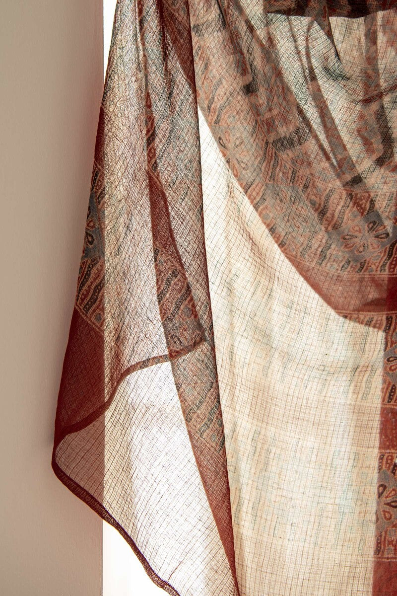 Sehra Samira Ajrak Kota Dupatta