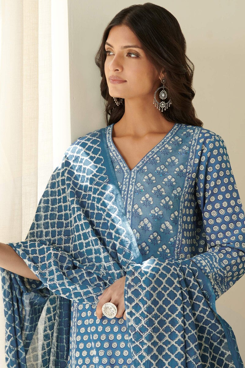 Sehra Heer Indigo Dupatta