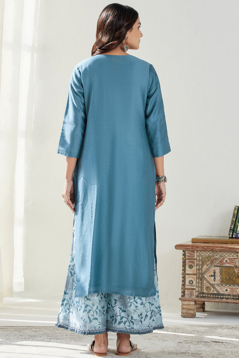 Gauhar Maira Blue Chanderi Kurta
