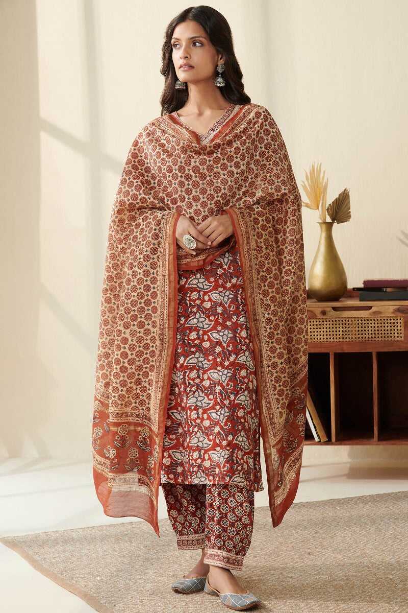 Sehra Darya Bagru Chanderi Dupatta