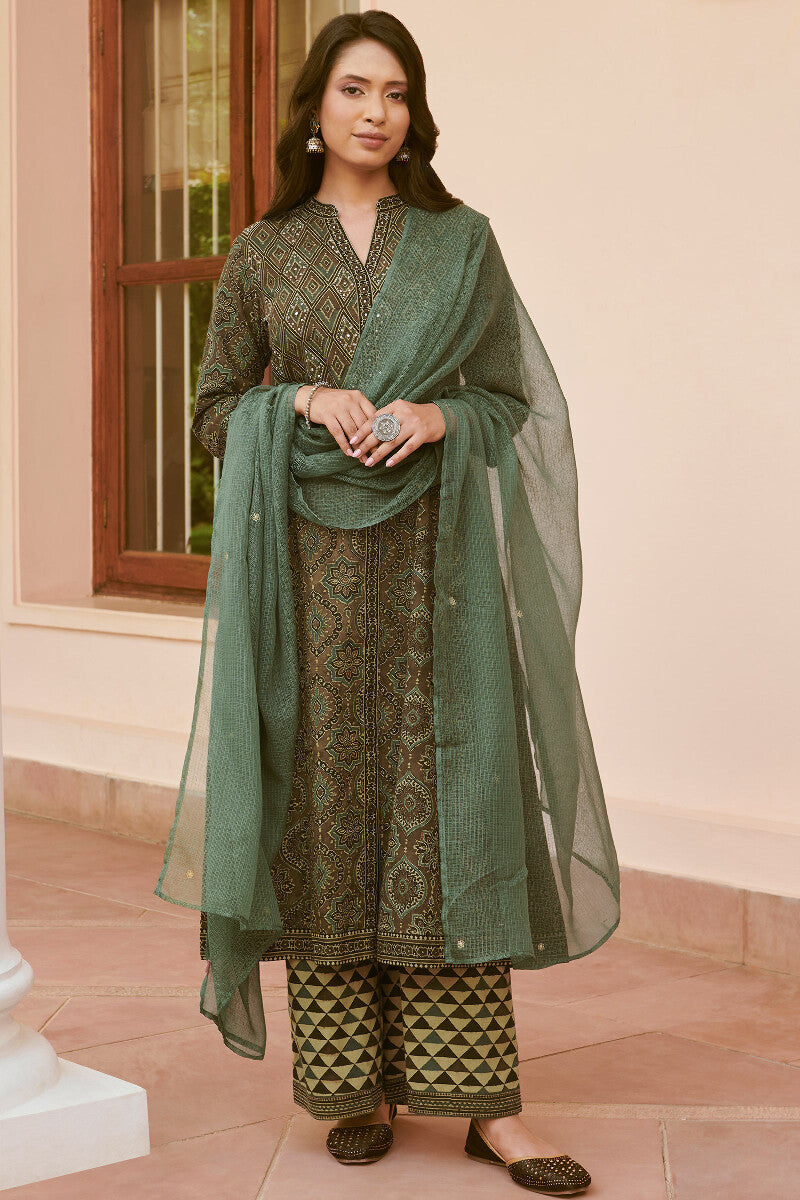 Mahroush Jia Ajrak Kurta