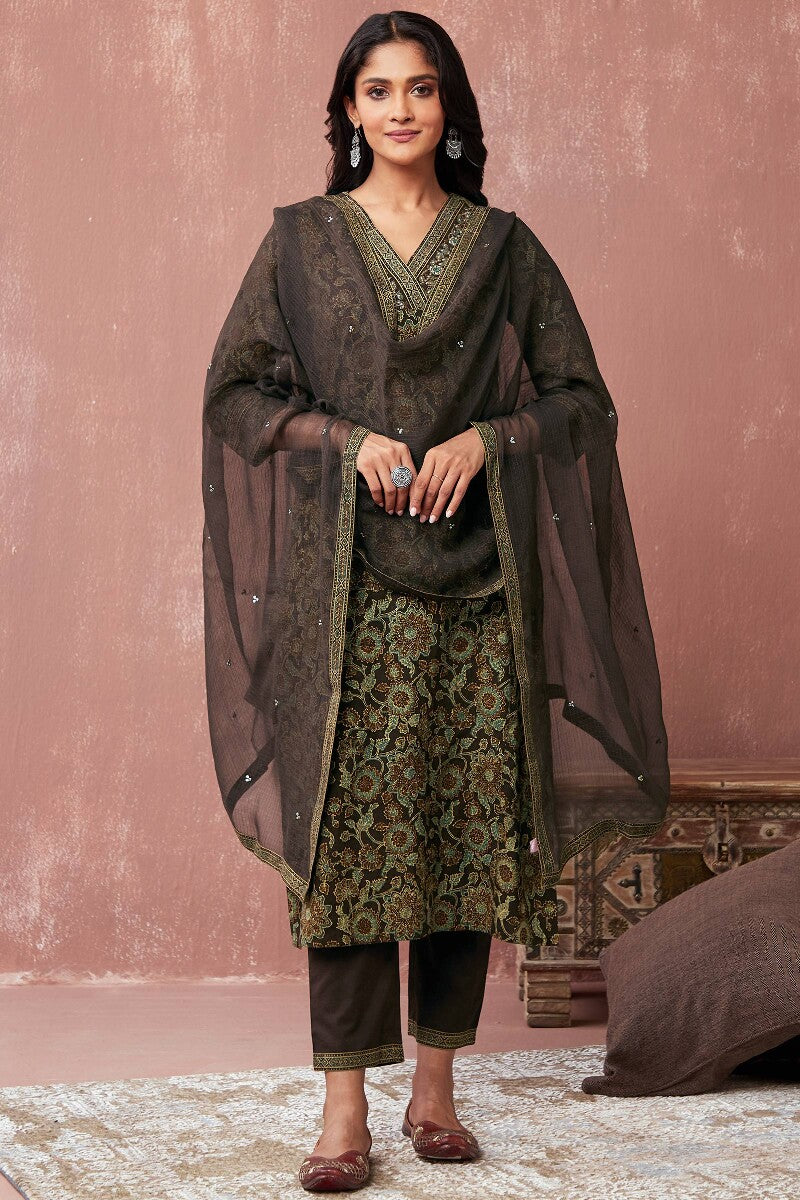 Sehra Shirin Ajrak Kurta