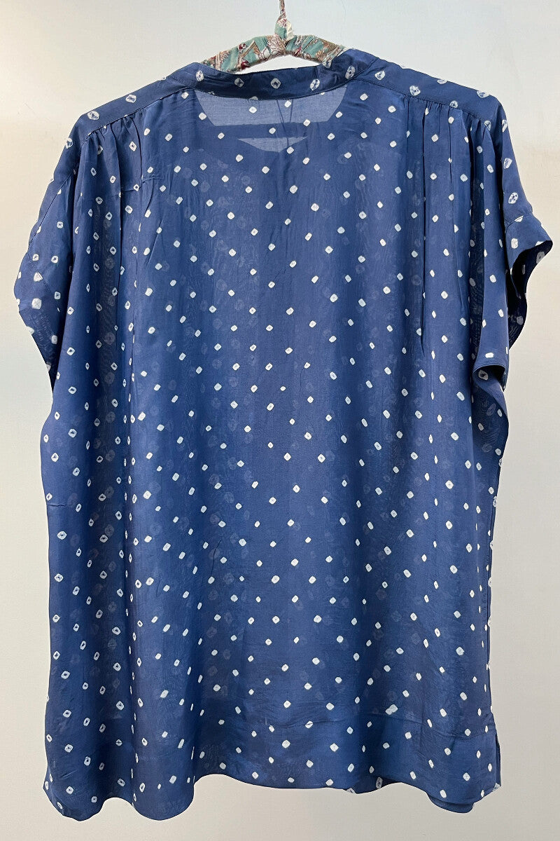 FG Specials: 1 of 1-  Hand Block-Printed Modal Top - Size L