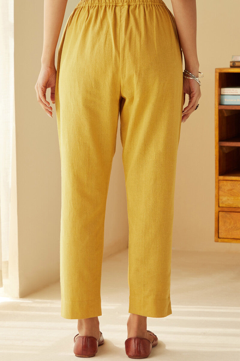 Roza Seher Mustard Narrow Pants