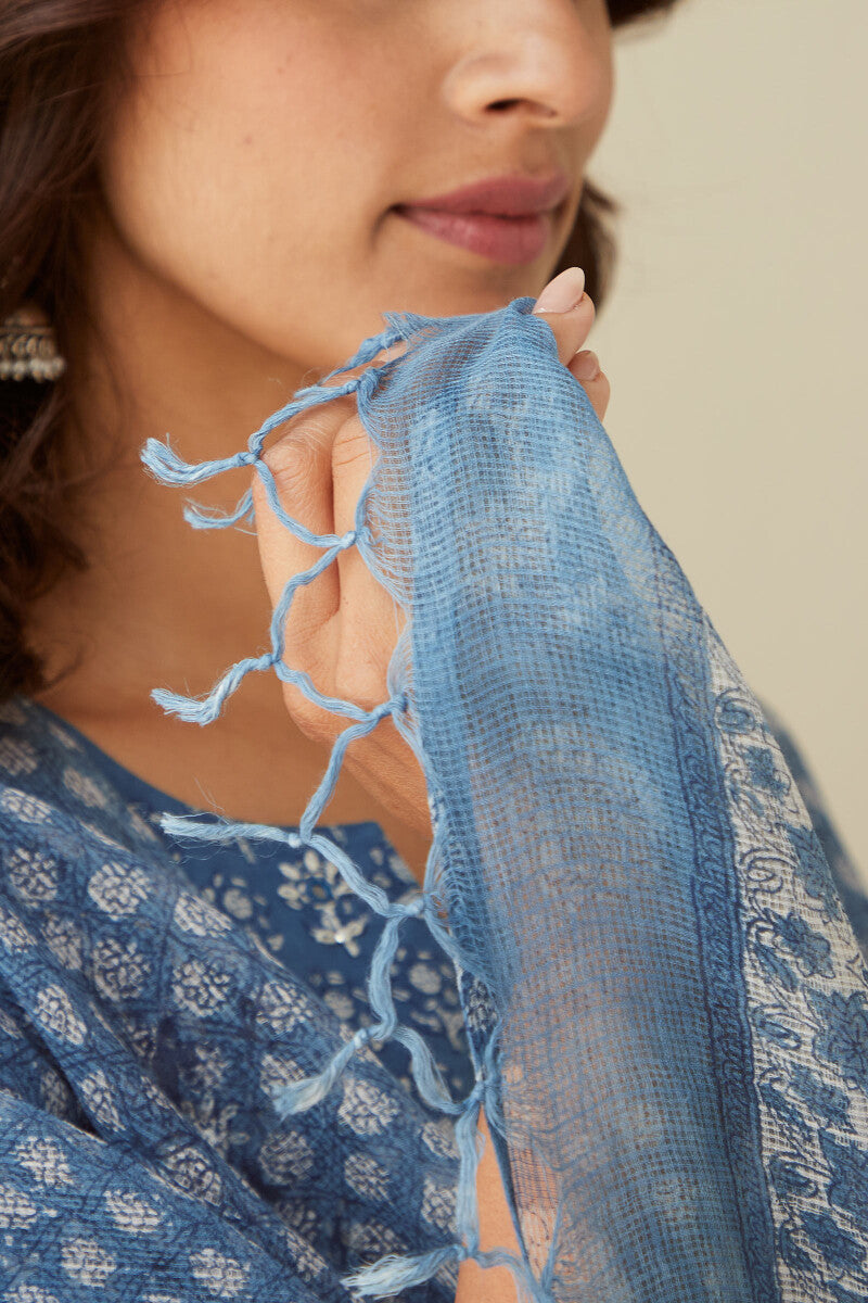 Sehra Noor Indigo Dupatta