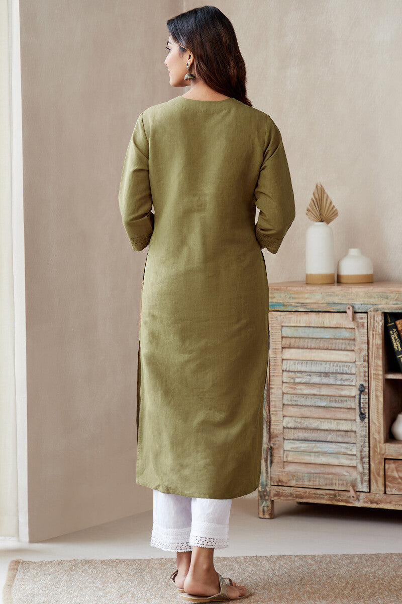 Roza Seher Olive Green Kurta