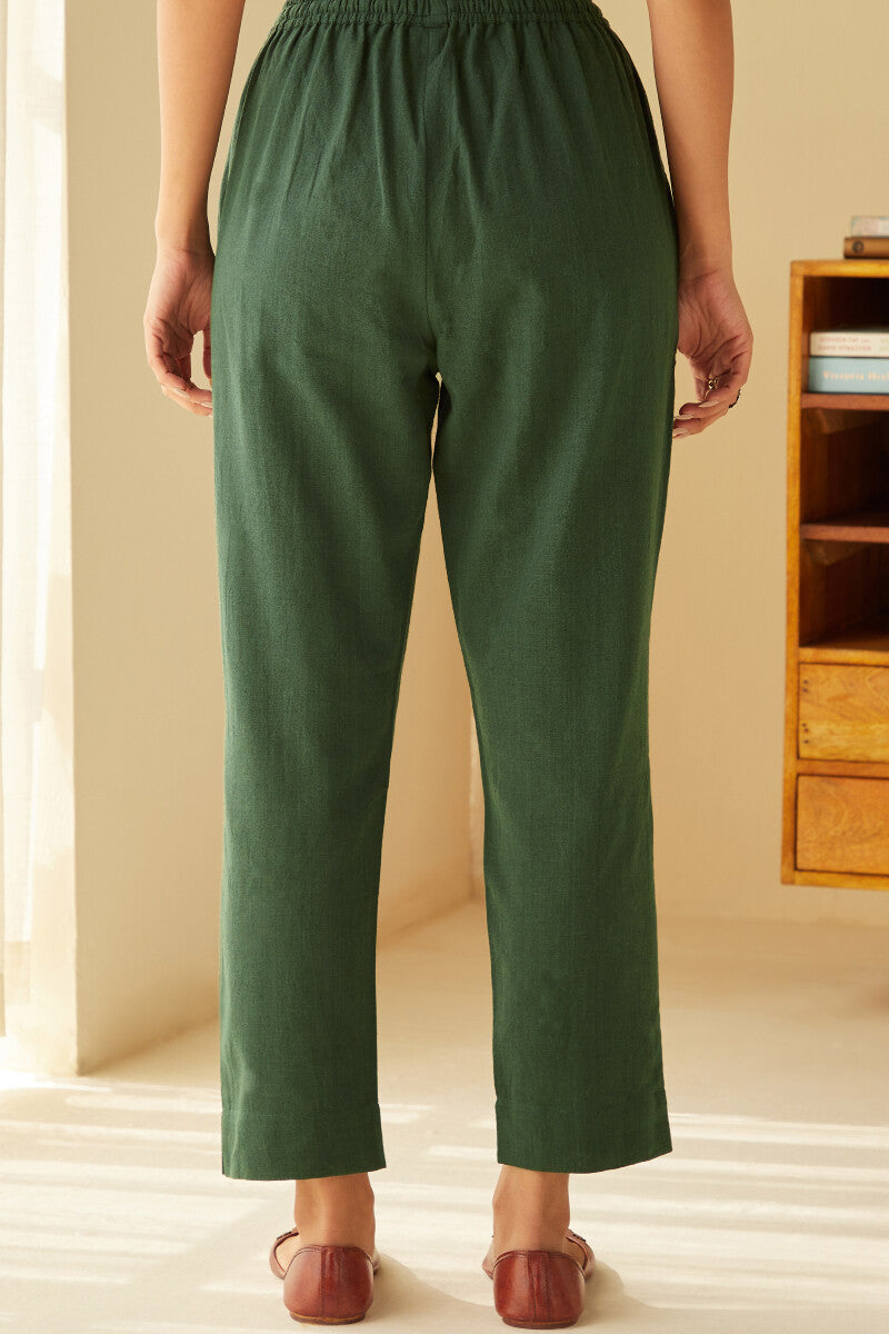Sehra Seher Forest Green Narrow Pants