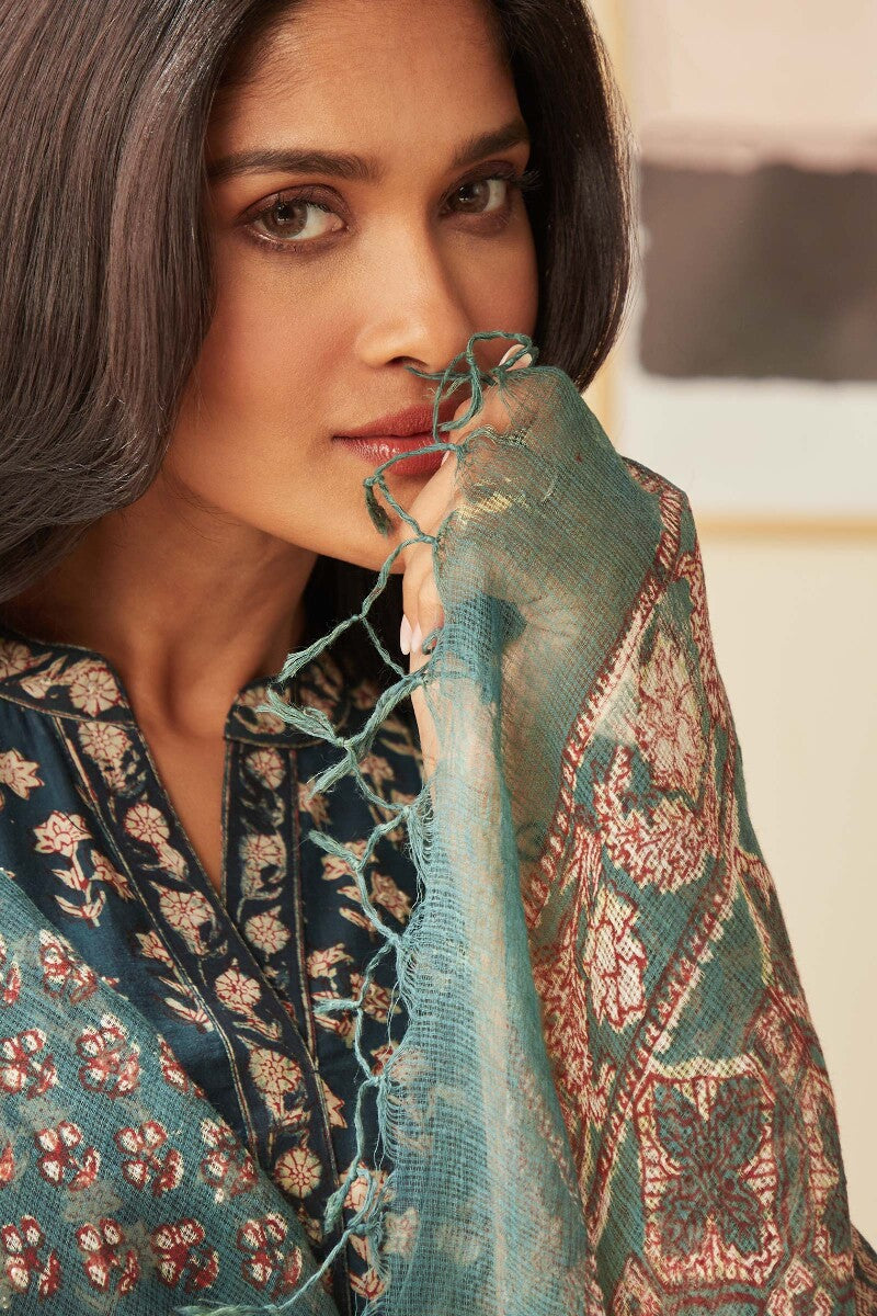 Sehra Nazimah Bagru Dupatta