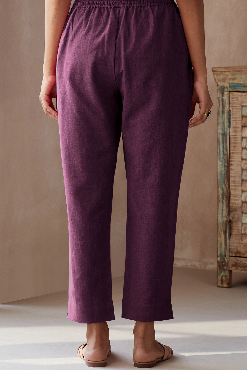Surplus: Roza Seher Wine Narrow Pants