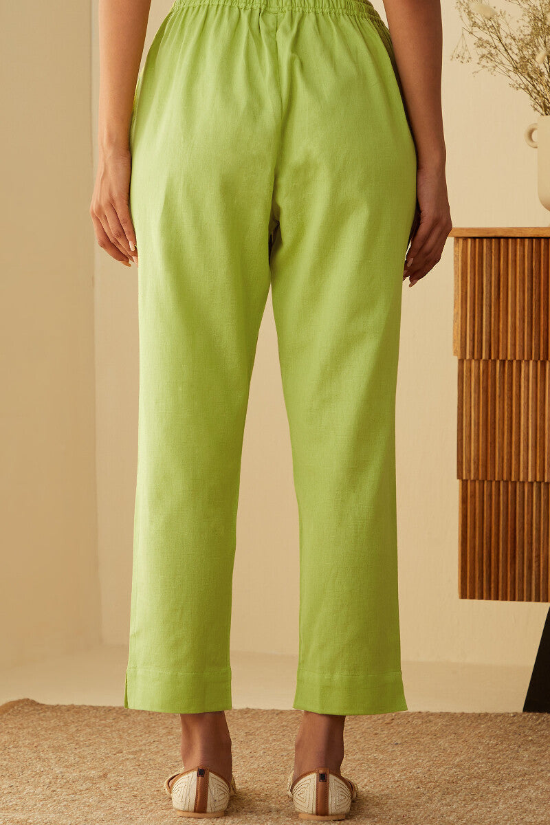 Roza Seher Lime Green Narrow Pants