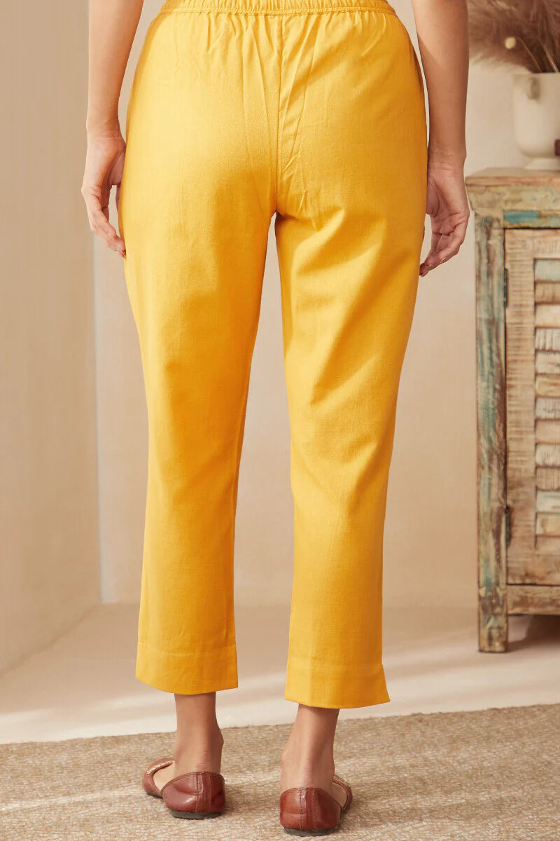 Roza Zoya Mustard Narrow Pants