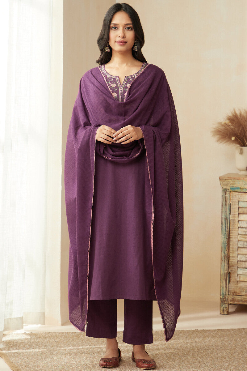 Roza Zoya Dark Purple Kurta