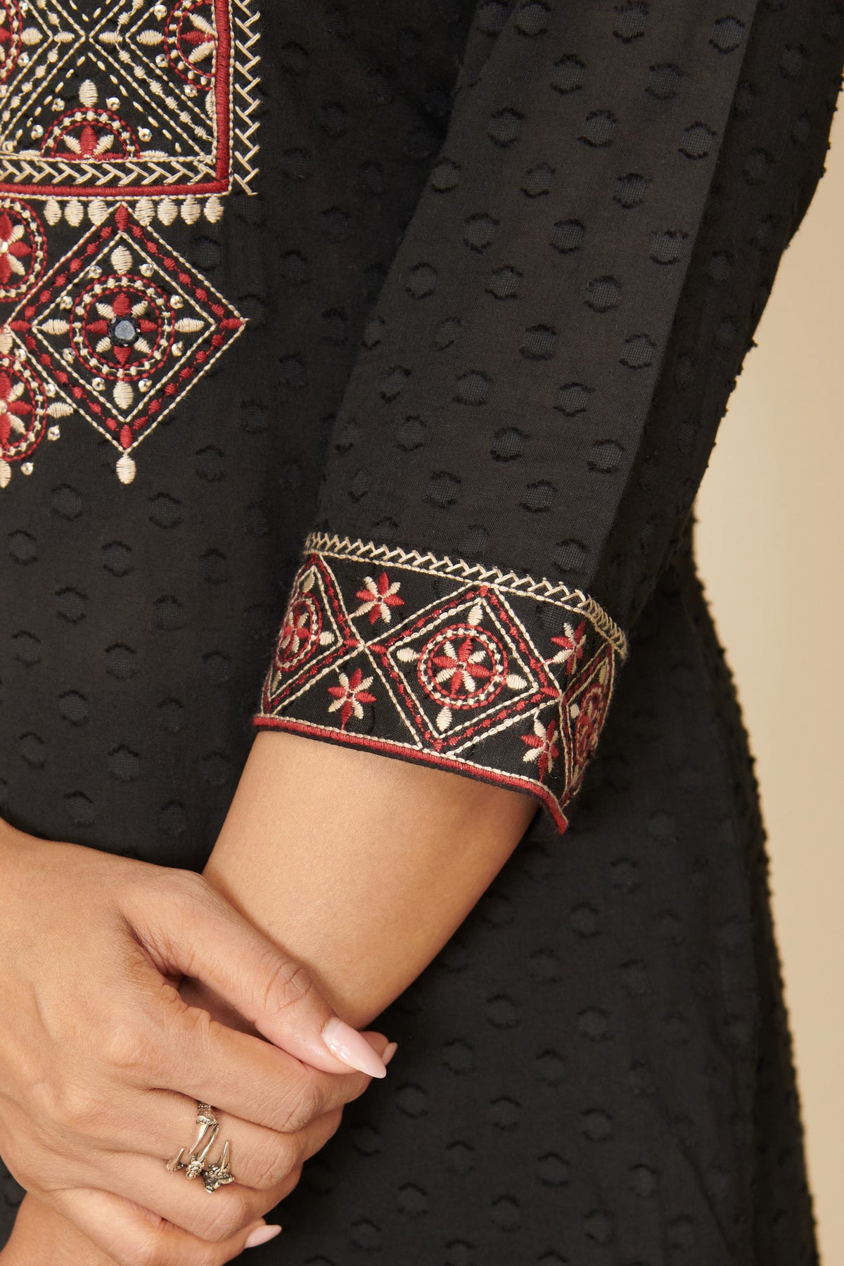 Mehraab Safiya Black Kurta