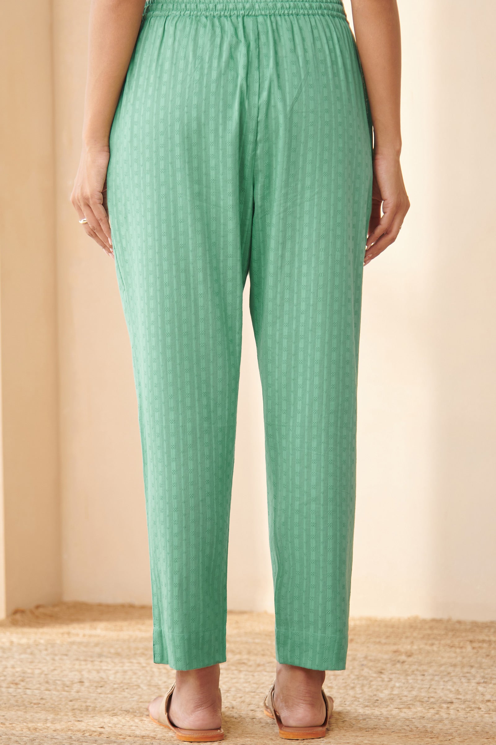 Roza Maryam Sea Green Narrow Pants