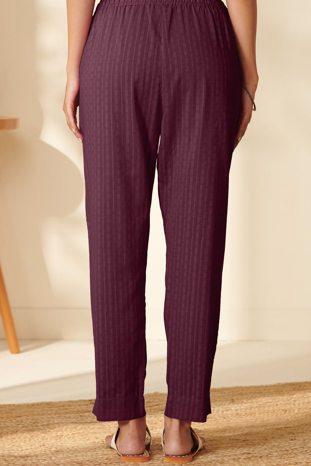 Roza Fariah Wine Narrow Pants
