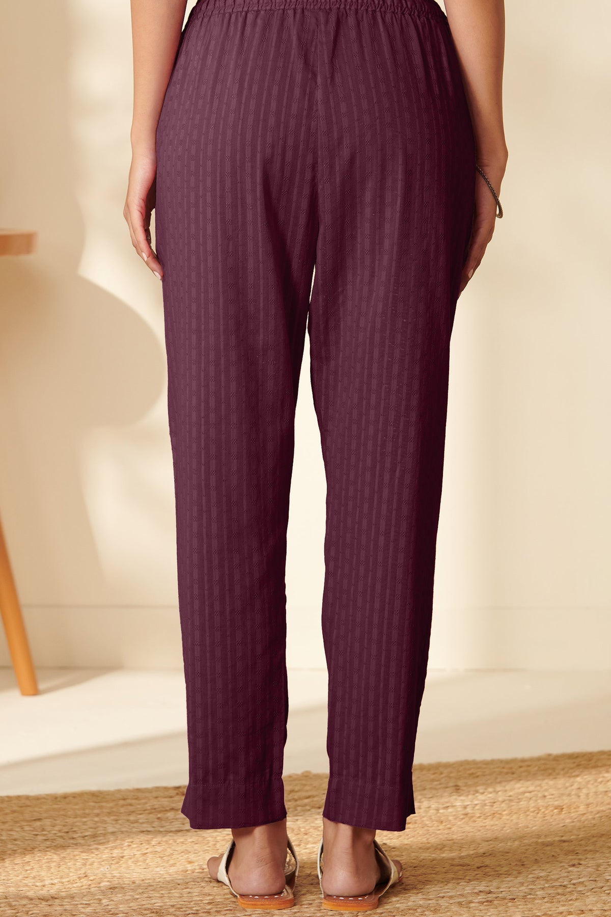 Roza Fariah Wine Narrow Pants