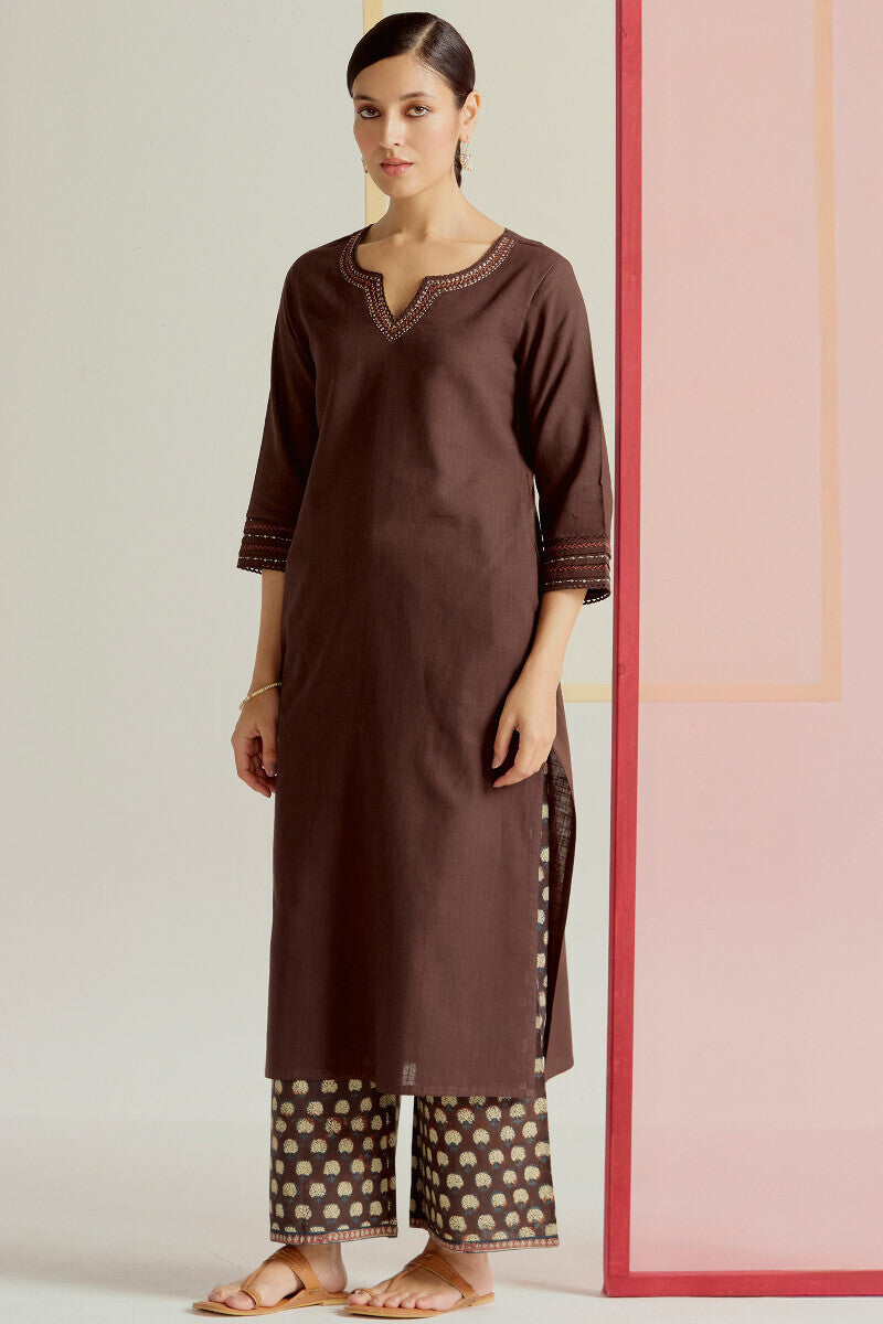 Roza Seerat Brown Kurta