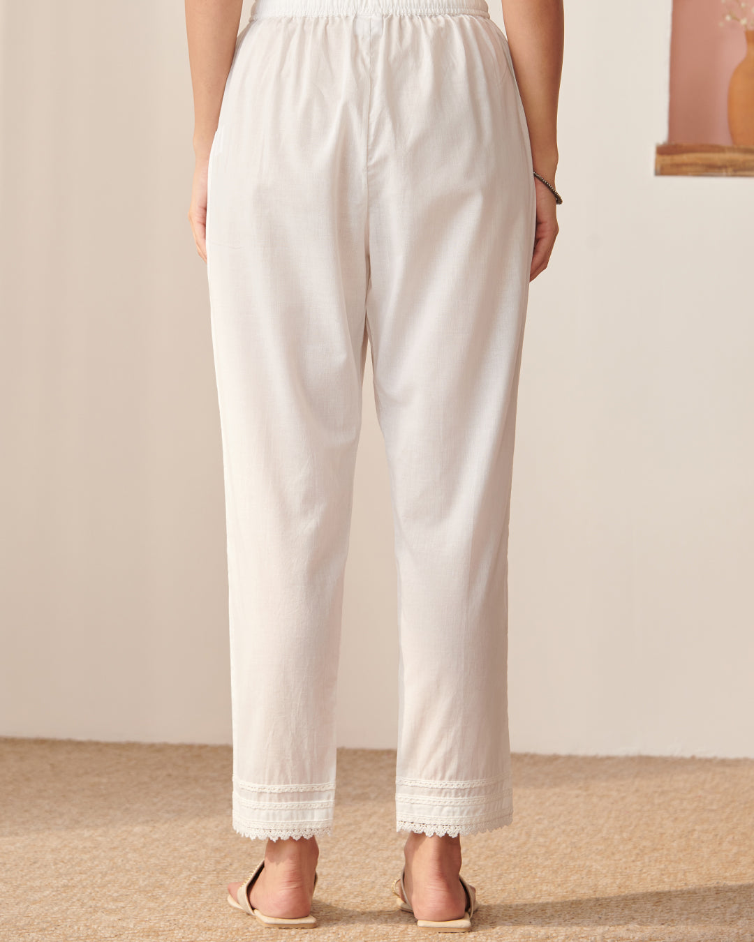 Gauhar Sania White Narrow Pants