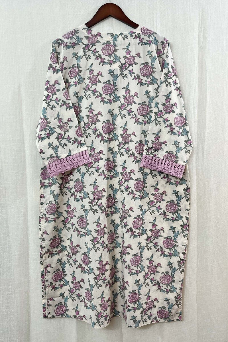 Off-White Sanganeri Kurta
