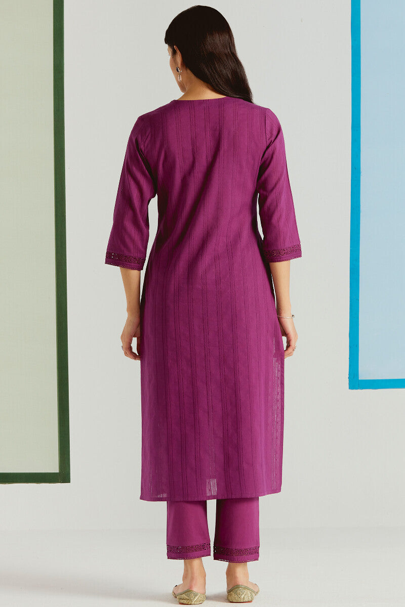 Roza Sehr Magenta Kurta