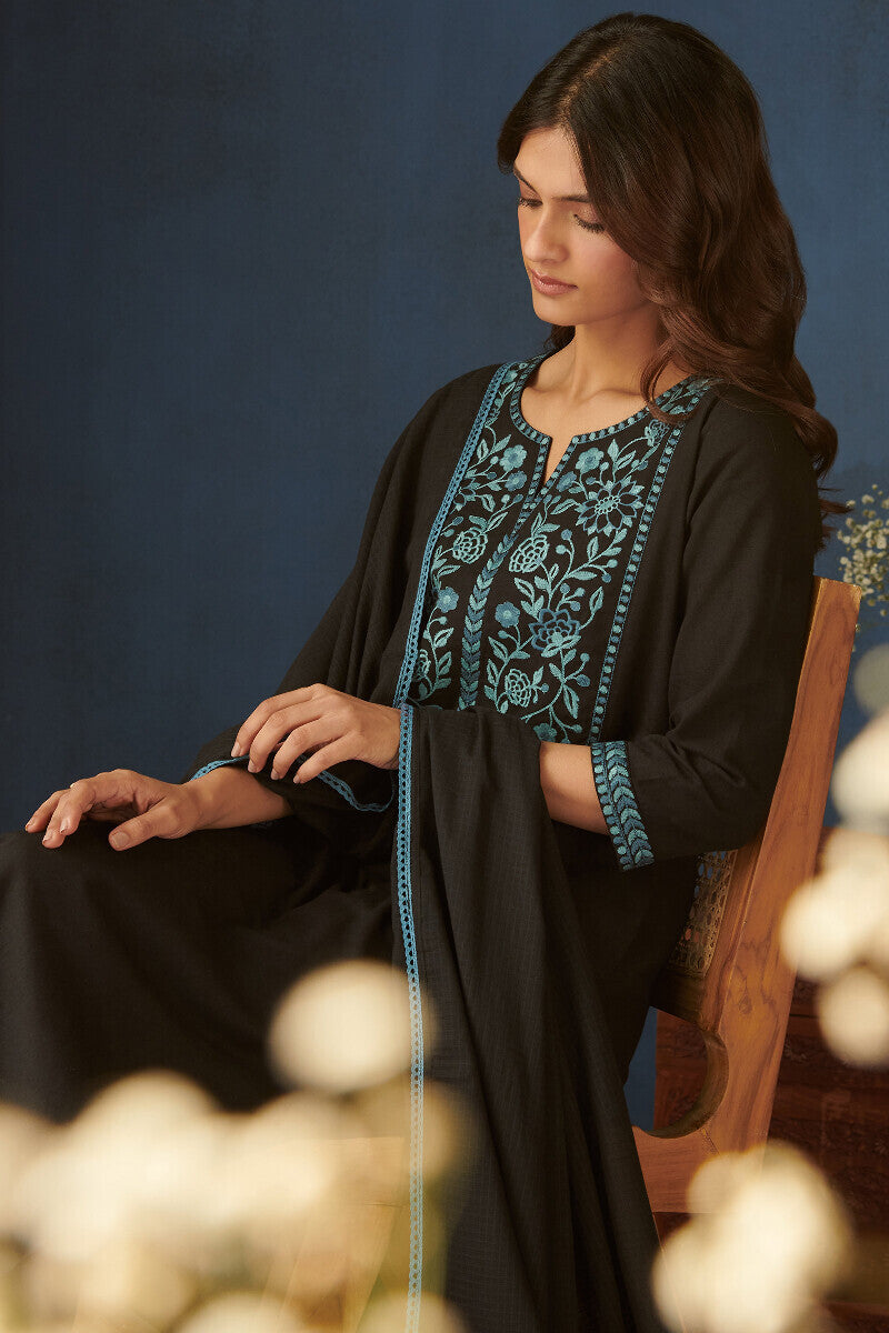 Roza Seerat Black Kurta