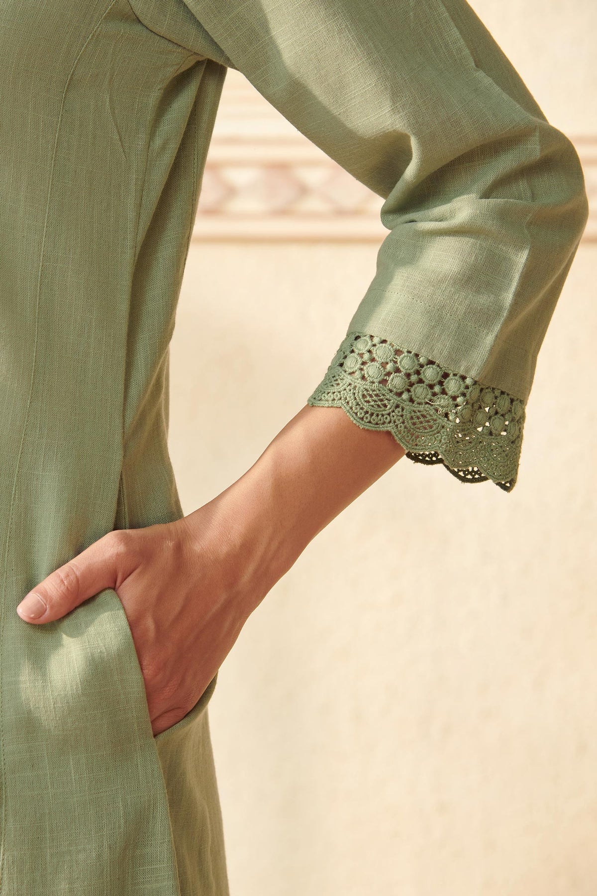 Roza Jaya Green Kurta