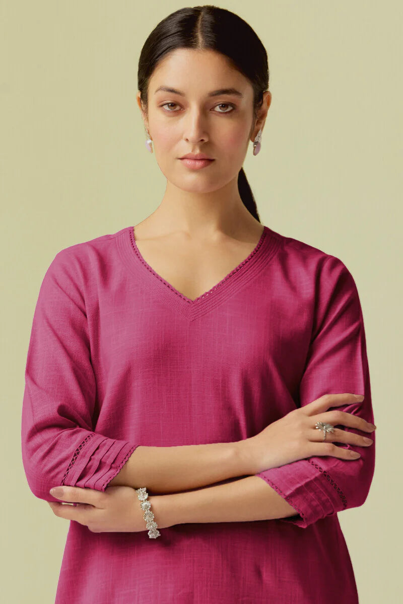 Surplus: Roza Zara Rose Pink Kurta