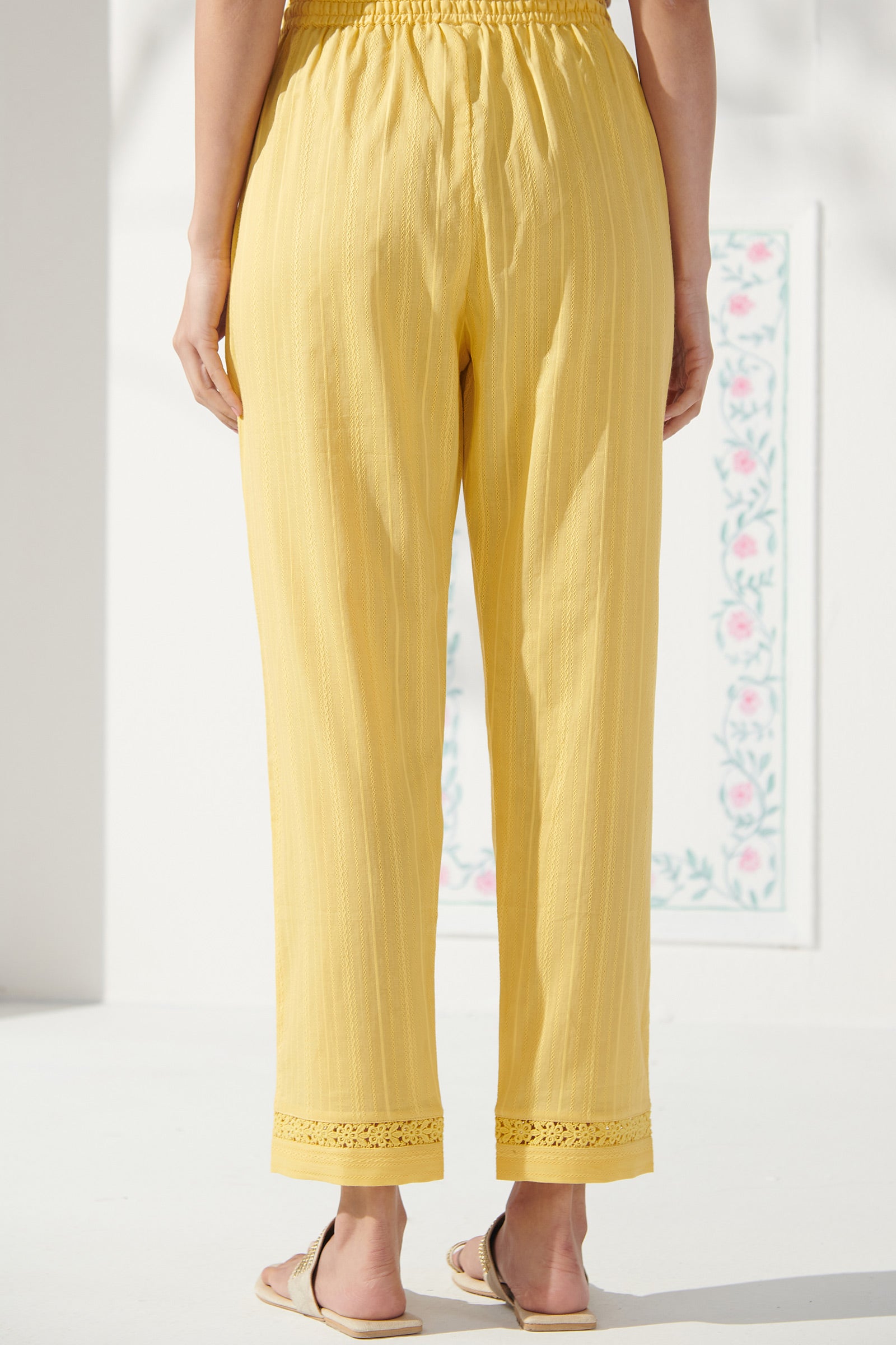Surplus: Roza Zehmat Yellow Narrow Pants