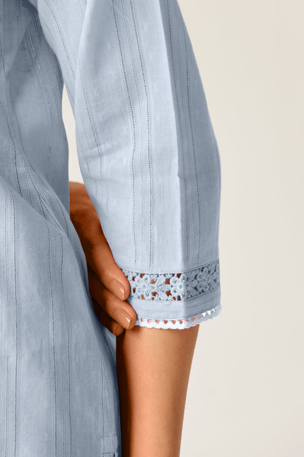 Roza Naaz Sky Blue Kurta